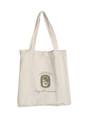 OddBird Natural Cream Logo Shopping Tote Lightweight